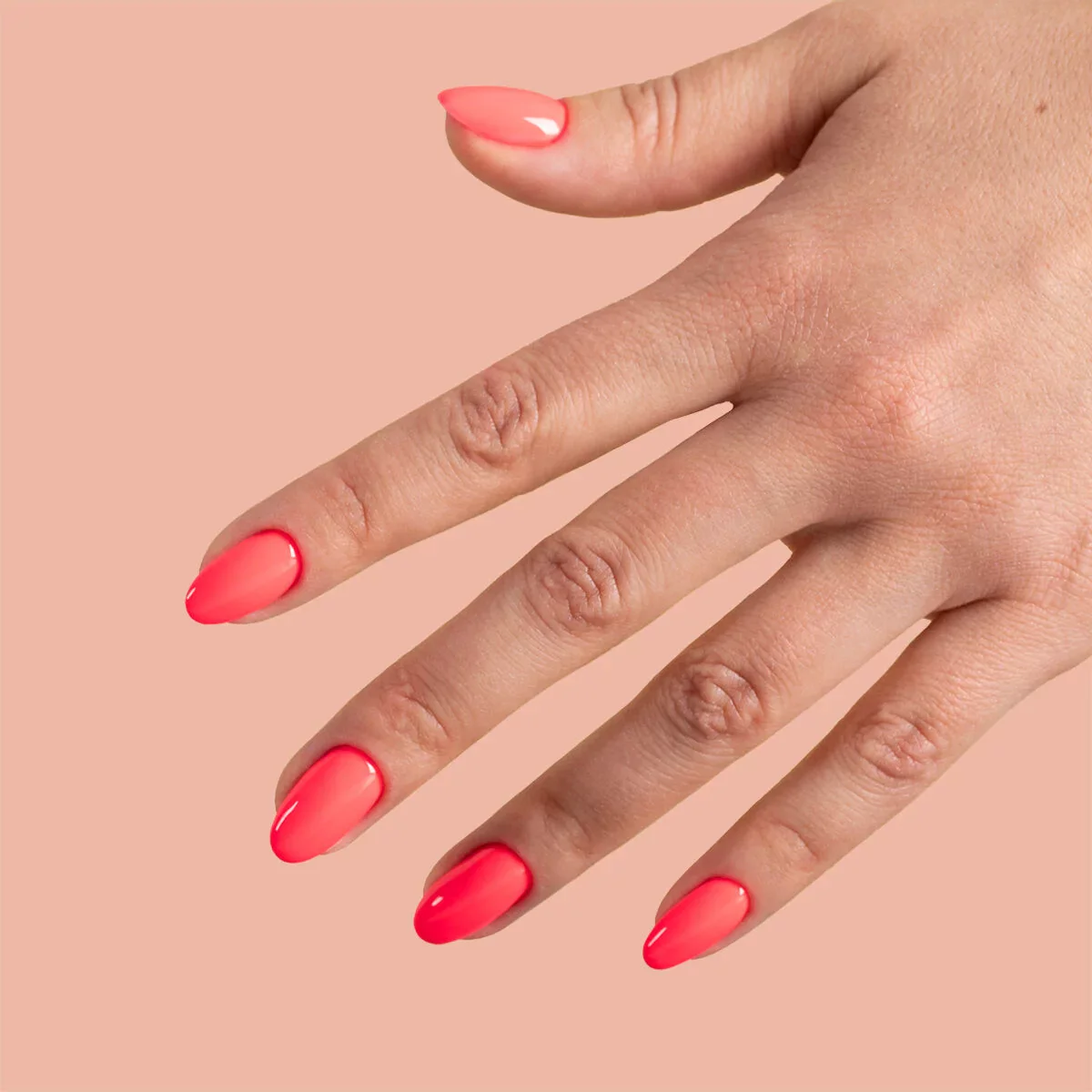 445 Tropical Flamingo - Semilac Soak Off Gel / Hybrid Nail Polish - Image 3