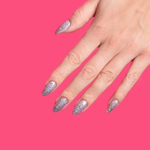 460 SILVER FIREWORKS - Semilac HEMA FREE Soak Off Gel / Hybrid Nail Polish - Image 4