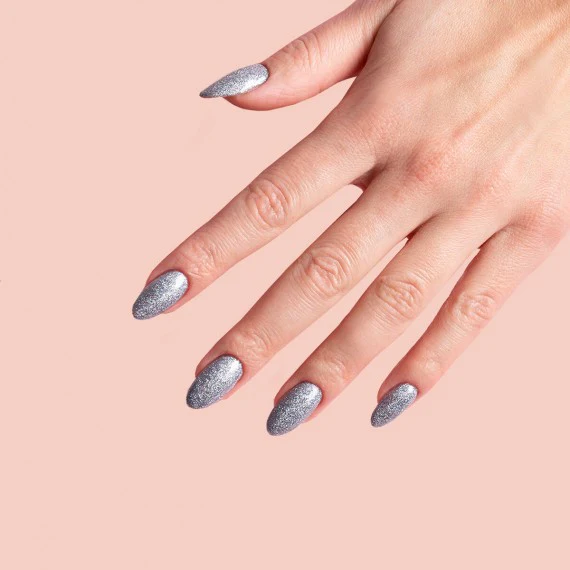 461 HOLLYWOOD SILVER - Semilac Soak Off Gel / Hybrid Nail Polish - Image 3