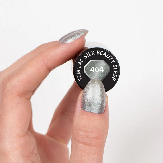 464 SILK BEAUTY SLEEP Semilac Soak Off Gel / Hybrid Nail Polish - Image 3