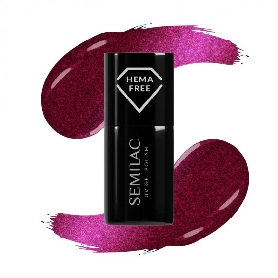 468 PINK COSY ESSENTIALS Semilac Soak Off Gel / Hybrid Nail Polish - Image 4