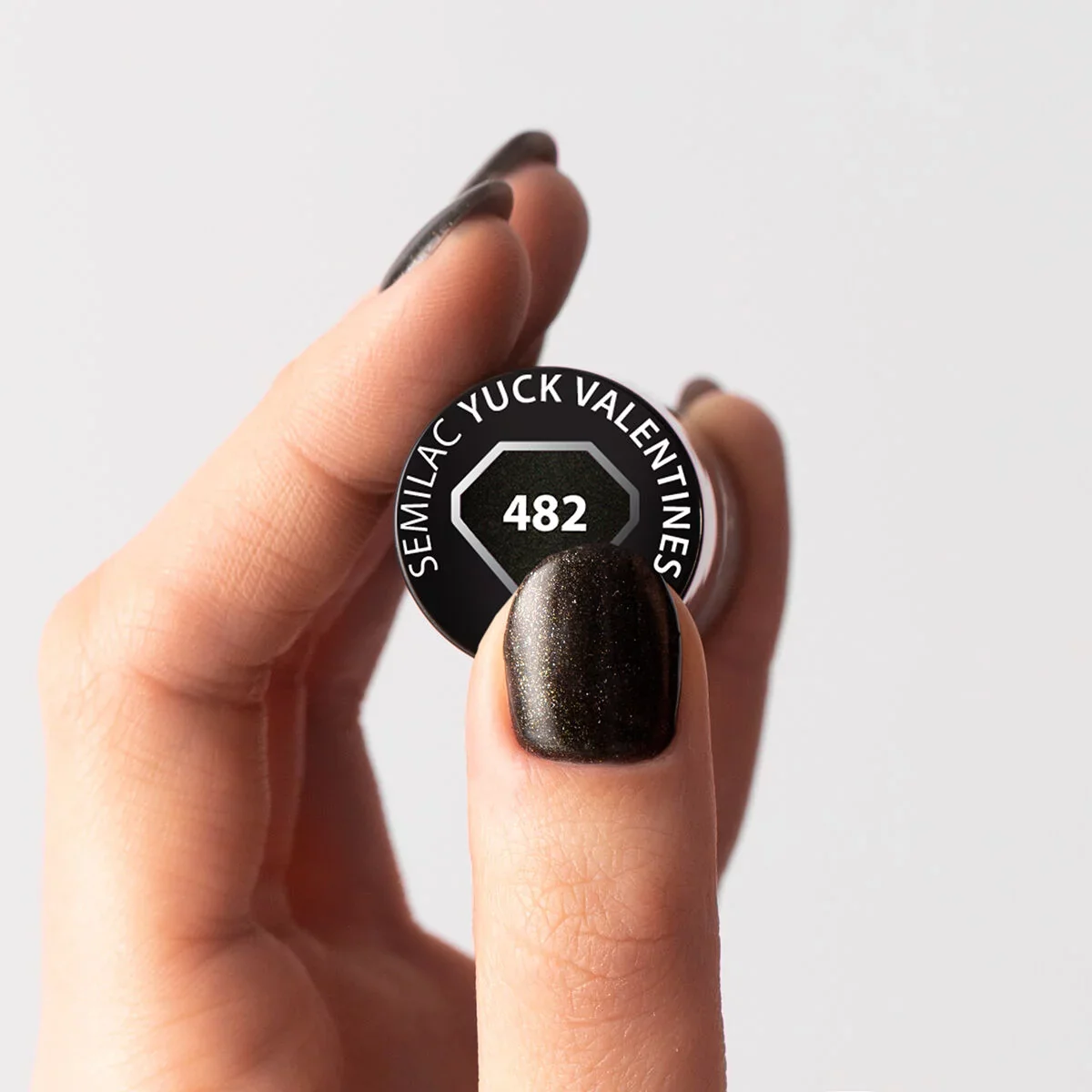 482 YUCK VALENTINES - Semilac Soak Off Gel / Hybrid Nail Polish - Image 2