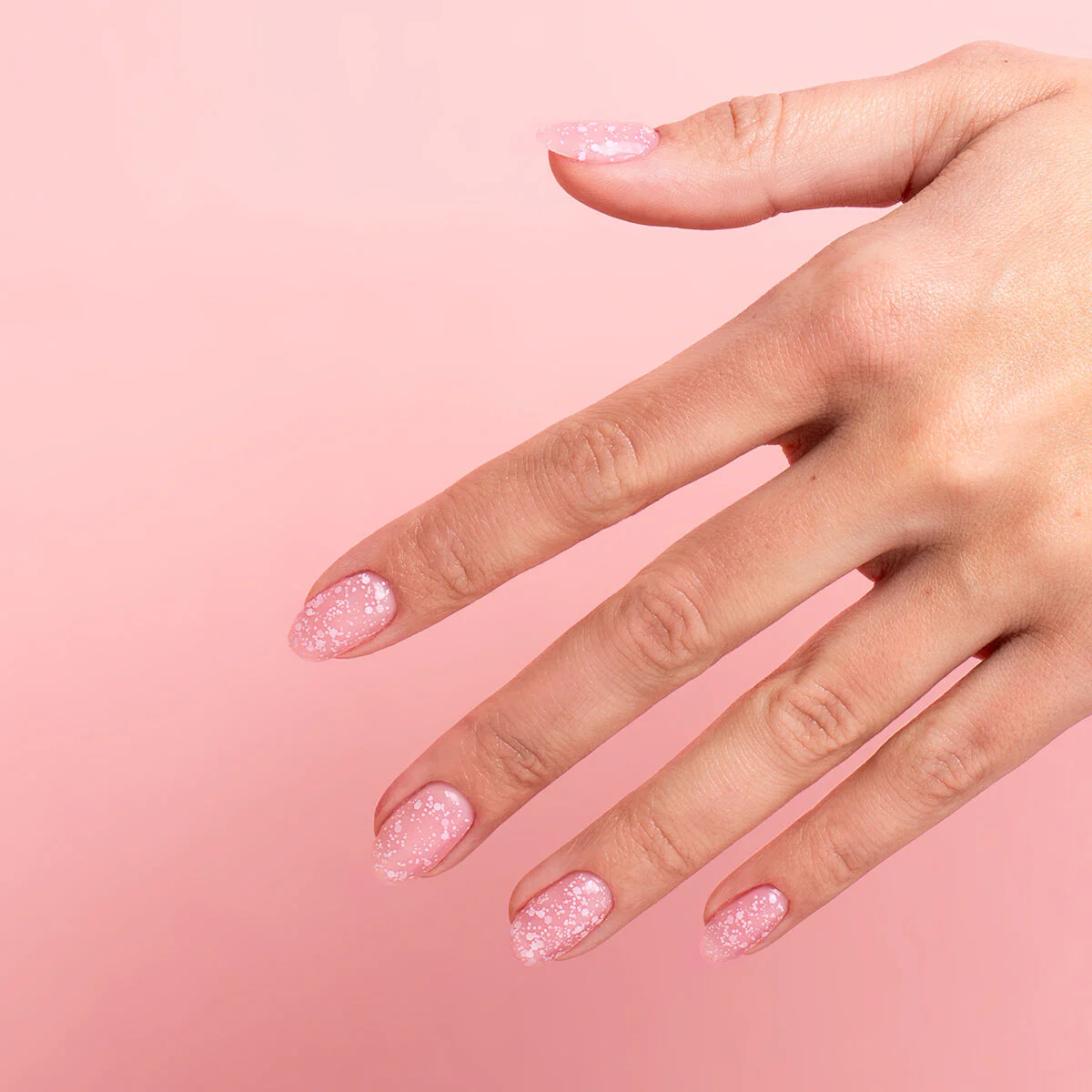 491 Strawberry Ice - Semilac Soak Off Gel / Hybrid Nail Polish - Image 4