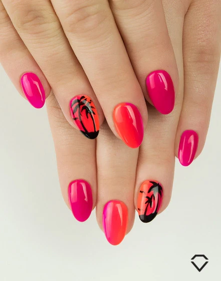 517 Neon Pink - Semilac Soak Off Gel / Hybrid Nail Polish - Image 5