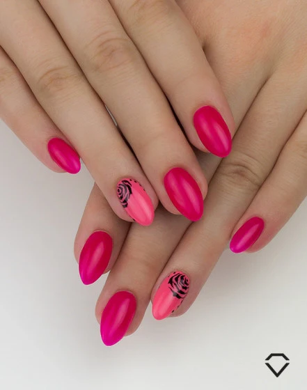 517 Neon Pink - Semilac Soak Off Gel / Hybrid Nail Polish - Image 6