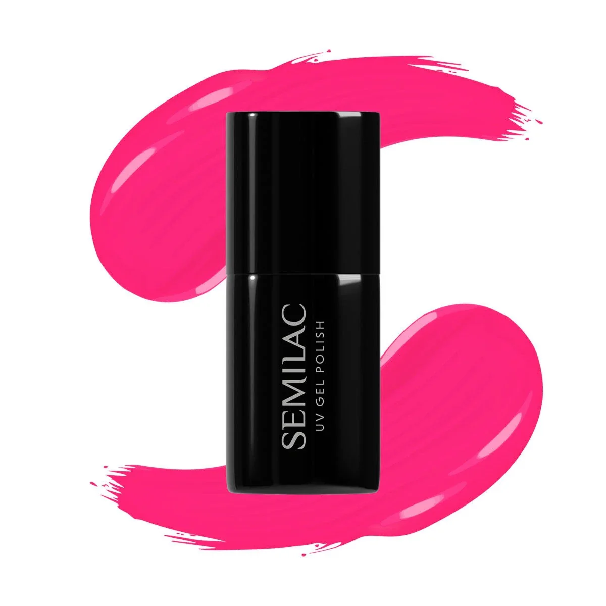 517 Neon Pink - Semilac Soak Off Gel / Hybrid Nail Polish - Image 7