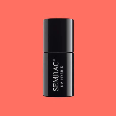 518 Neon Orange - Semilac Soak Off Gel / Hybrid Nail Polish - "Semibeats" Collection - Image 6