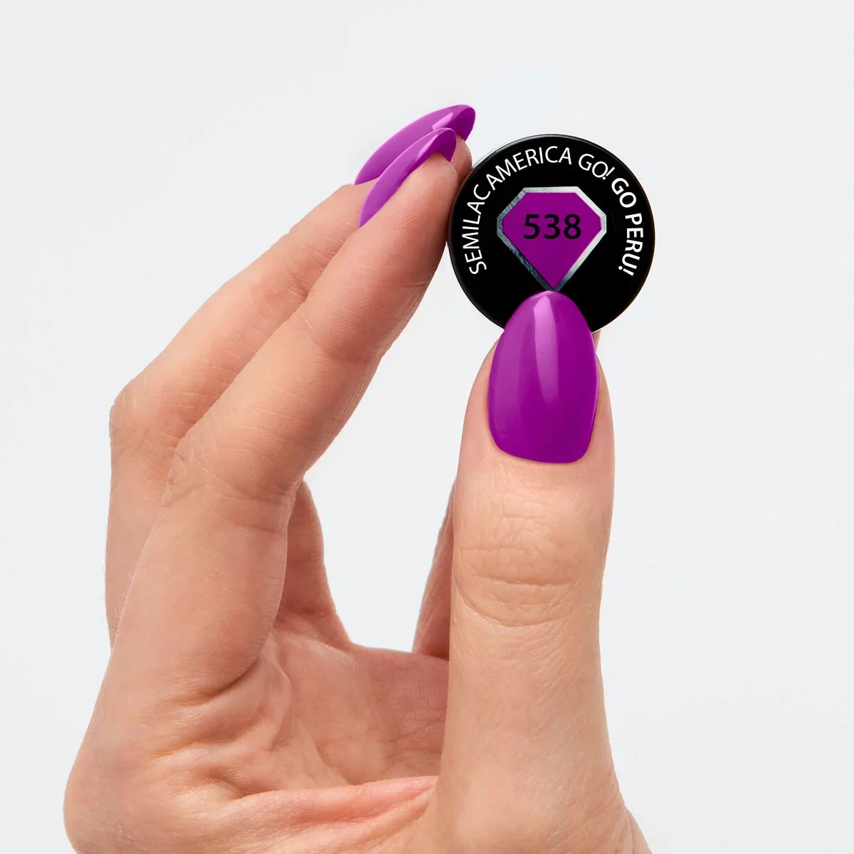 538 GO PERU! - Semilac Soak Off Gel / Hybrid Nail Polish - Image 3