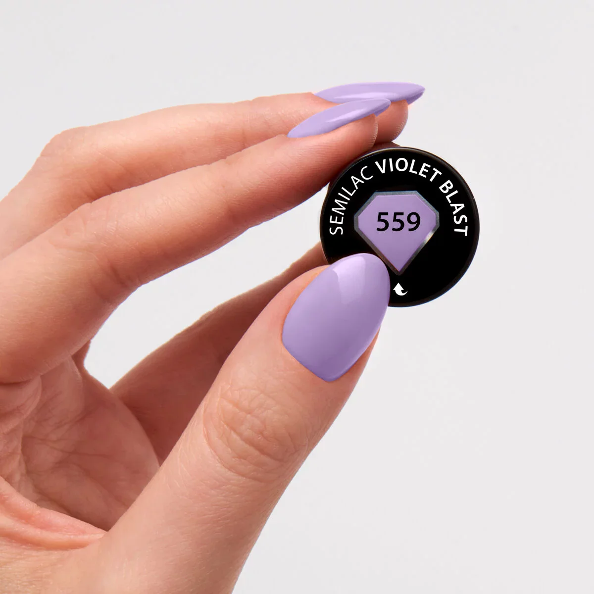 559 Violet Blast - Semilac Soak Off Gel / Hybrid Nail Polish - Image 2