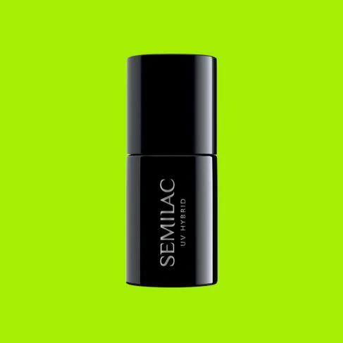 564 NEON LIME Semilac Soak Off Gel / Hybrid Nail Polish - Image 8