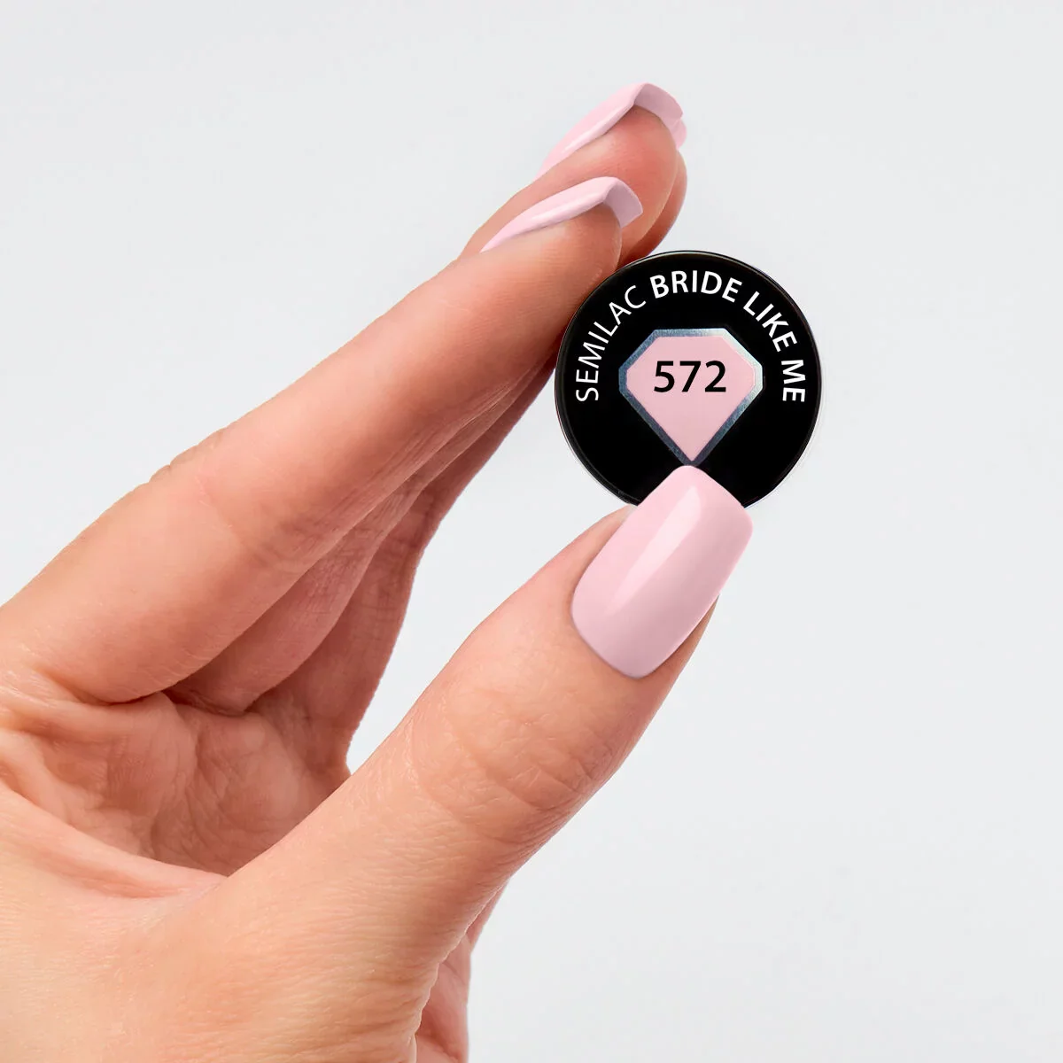572 Bride Like Me - Semilac Soak Off Gel / Hybrid Nail Polish - Image 2