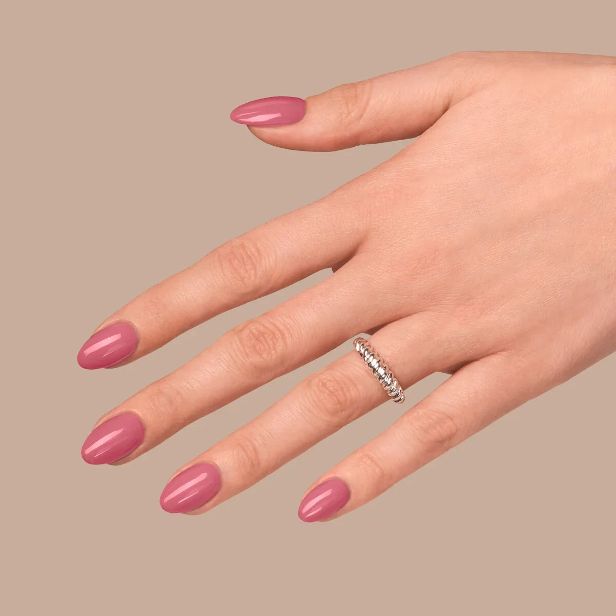 581 Delicate Coral - Semilac Soak Off Gel / Hybrid Nail Polish - Image 3