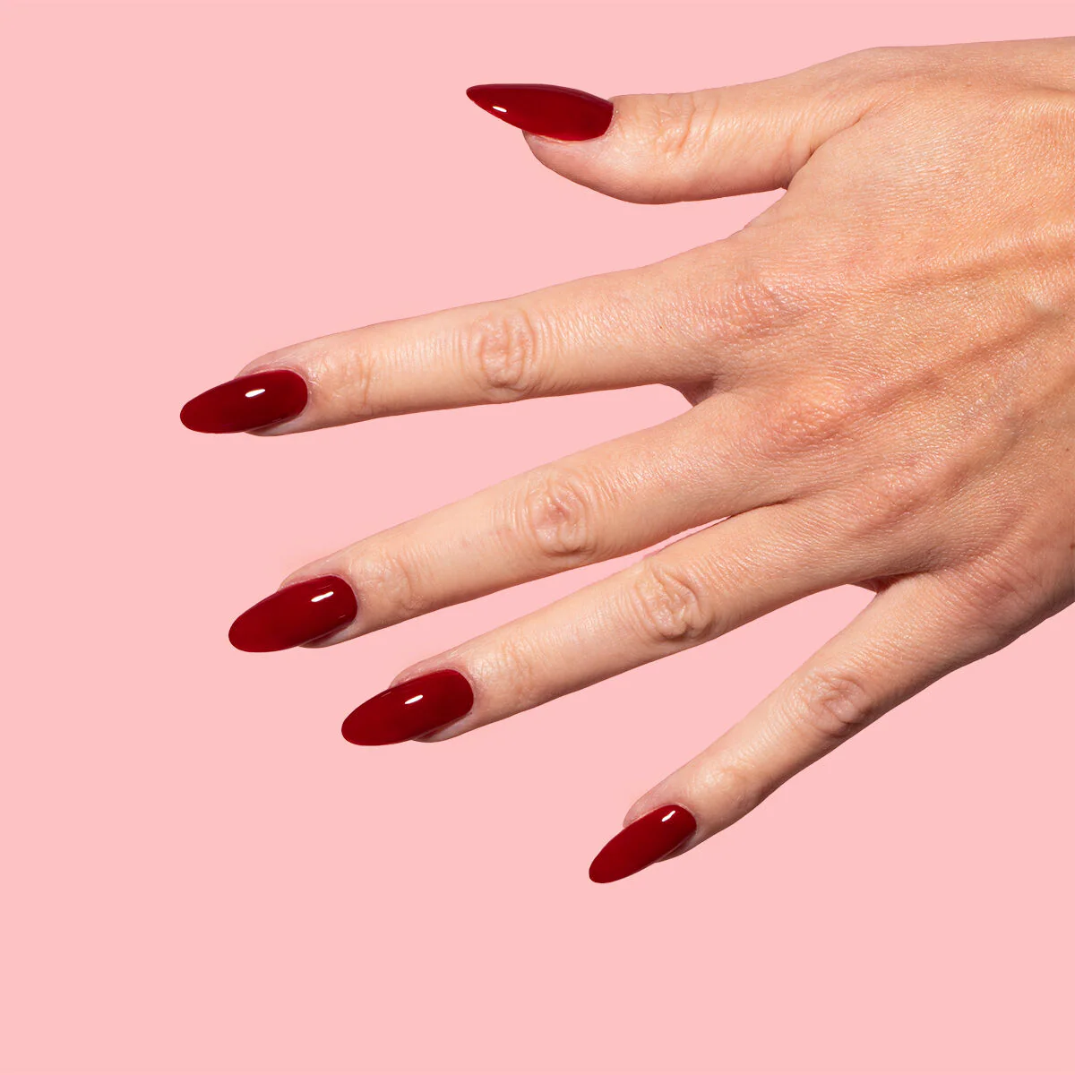 592 Jelly Cherry - Semilac Soak Off Gel / Hybrid Nail Polish - Image 3