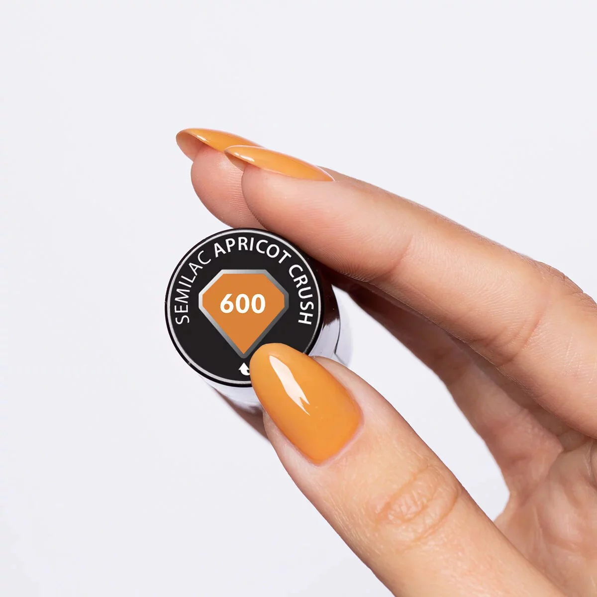 600 Apricot Crush - Semilac Soak Off Gel / Hybrid Nail Polish - Image 3