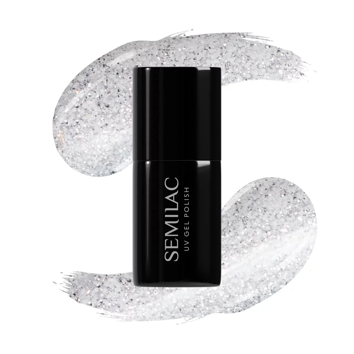 605 White Flash - Semilac Soak Off Gel / Hybrid Nail Polish - Image 4
