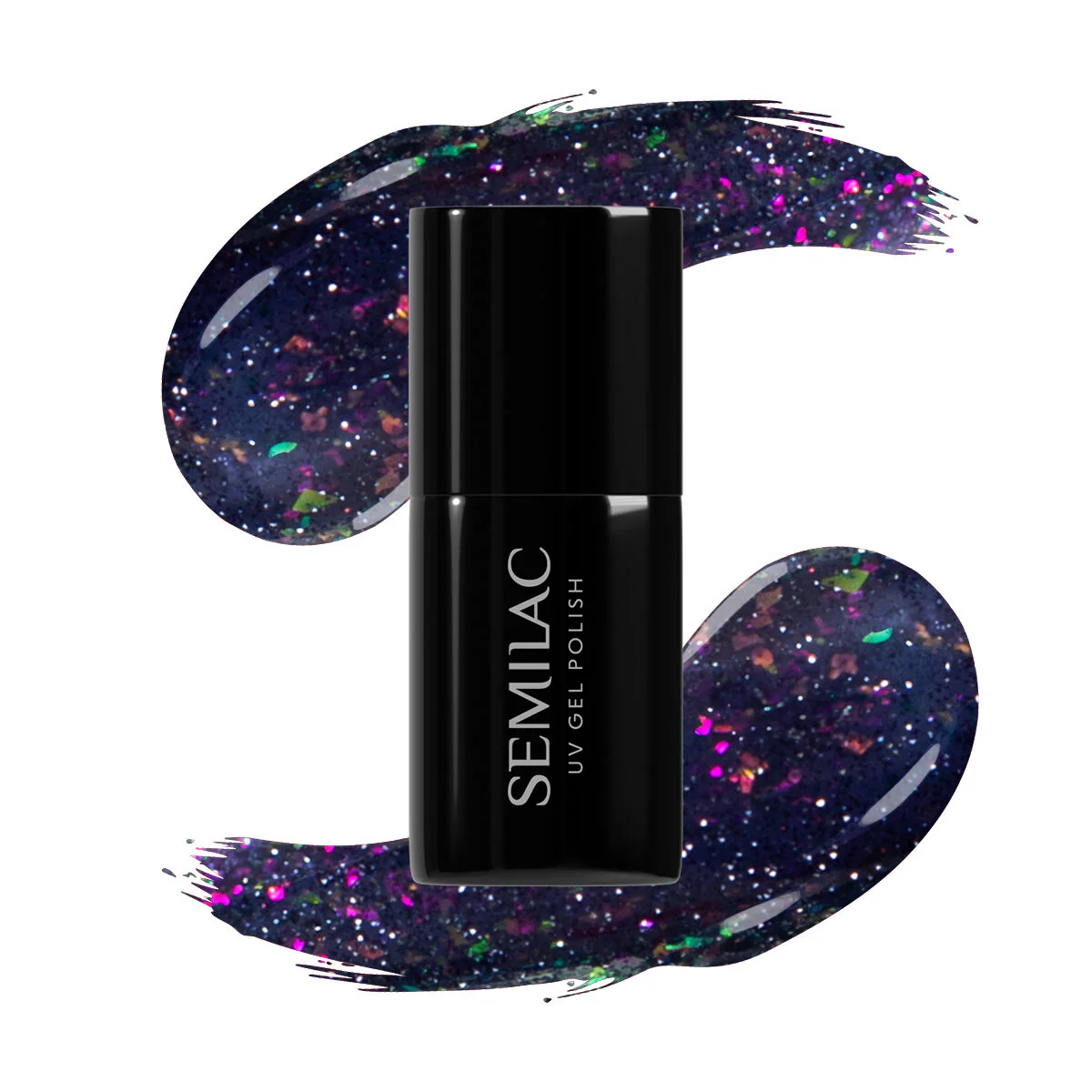 611 Violet Night - Semilac Soak Off Gel / Hybrid Nail Polish - Image 3