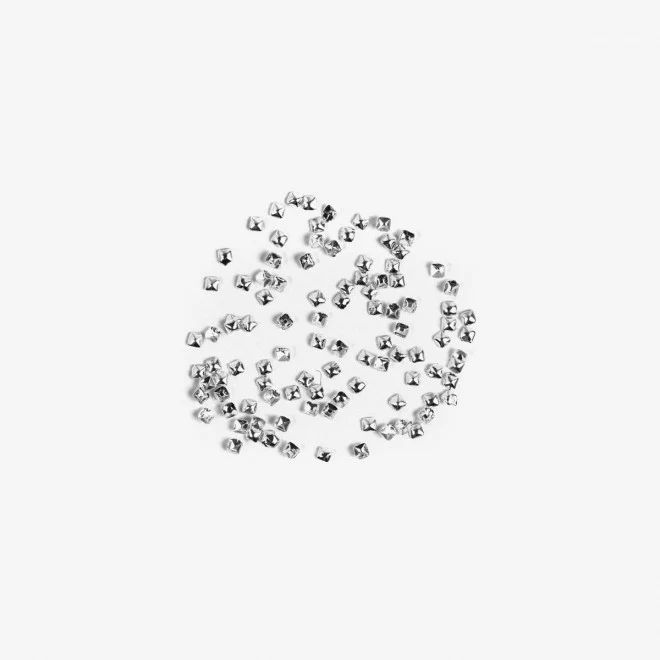 763 SMALL SILVER SQUARE  Semilac Nail Art Decorations 100 pcs