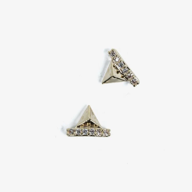 782 GOLD PYRAMIDS  Semilac Nail Art Decorations 2 pcs