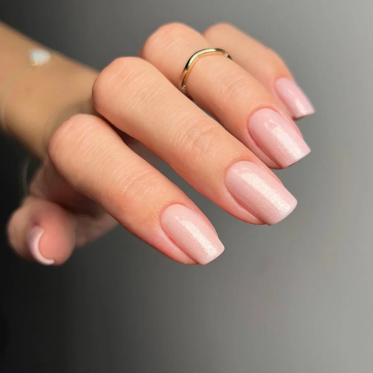806 Glitter Delicate Pink Extend 8in1 - Semilac Smart Builder Gel / Hybrid Nail Polish - Image 3
