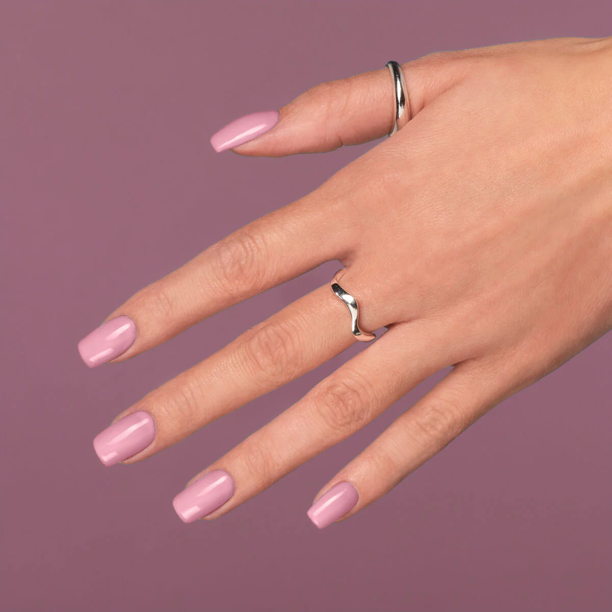 813 Pastel Pink Extend CARE 5in1 BASE - Semilac Soak Off Gel / Hybrid Nail Polish - Image 3