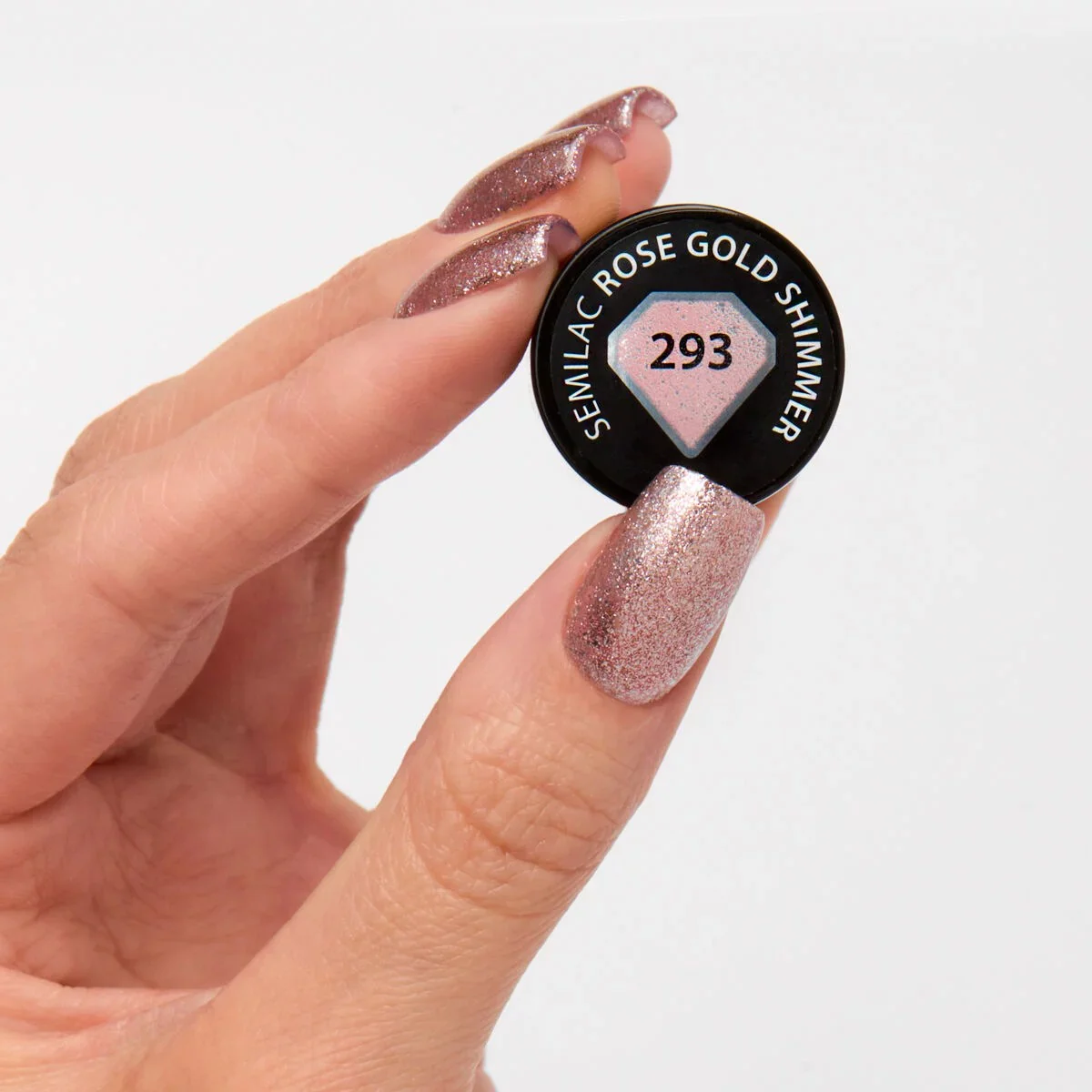823 Meta Rose - Semilac Soak Off Gel / Hybrid Nail Polish - Image 3