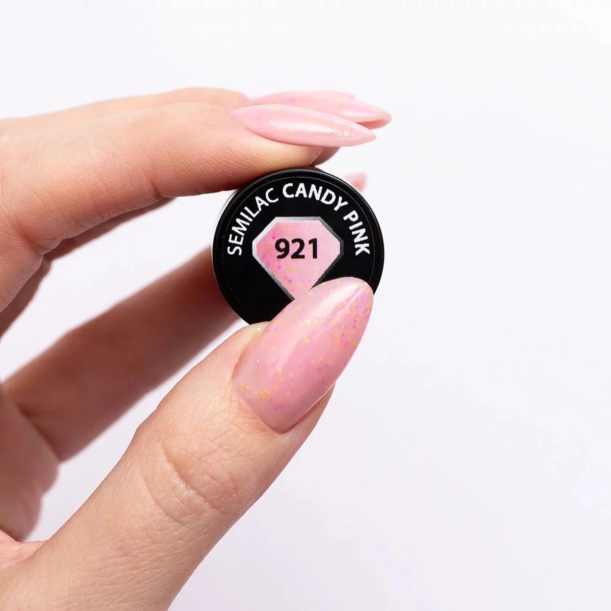921 Candy Pink - Semilac Soak Off Gel / Hybrid Nail Polish - Image 3
