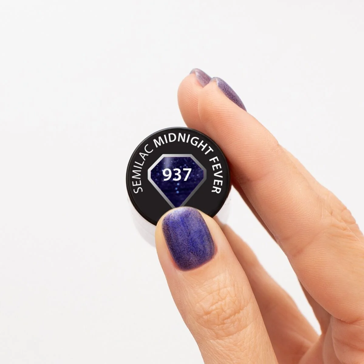 937 Midnight Fever - Semilac Soak Off Gel / Hybrid Nail Polish - Image 3