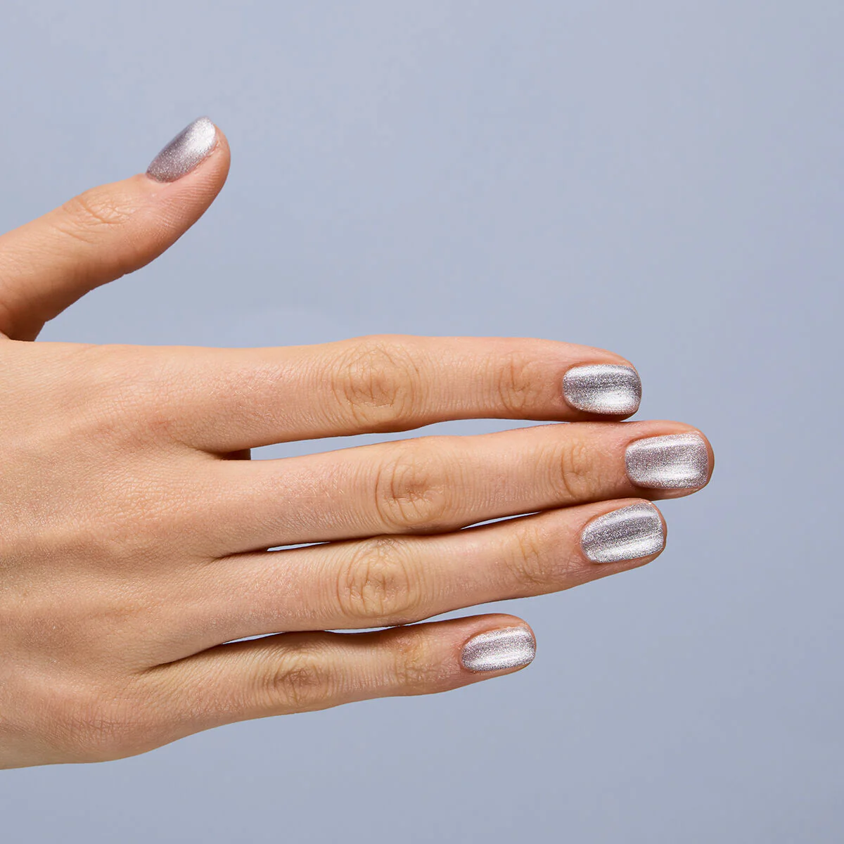 951 Silver Magnetic - Semilac Soak Off Gel / Hybrid Nail Polish - Image 3