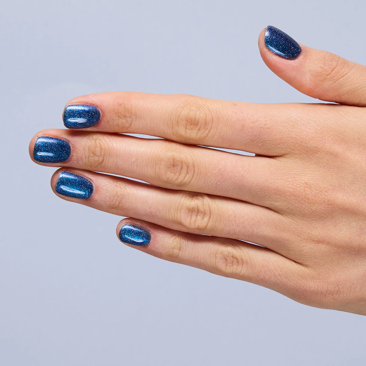 953 Mystery Blue - Semilac Soak Off Gel / Hybrid Nail Polish - Image 4