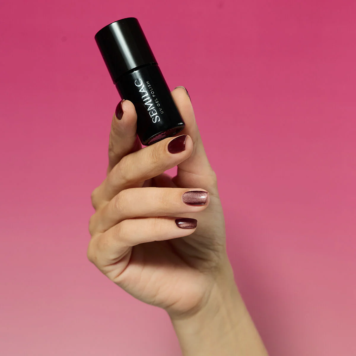 965 Chocolate Gloss  - Semilac Soak Off Gel / Hybrid Nail Polish - Image 3