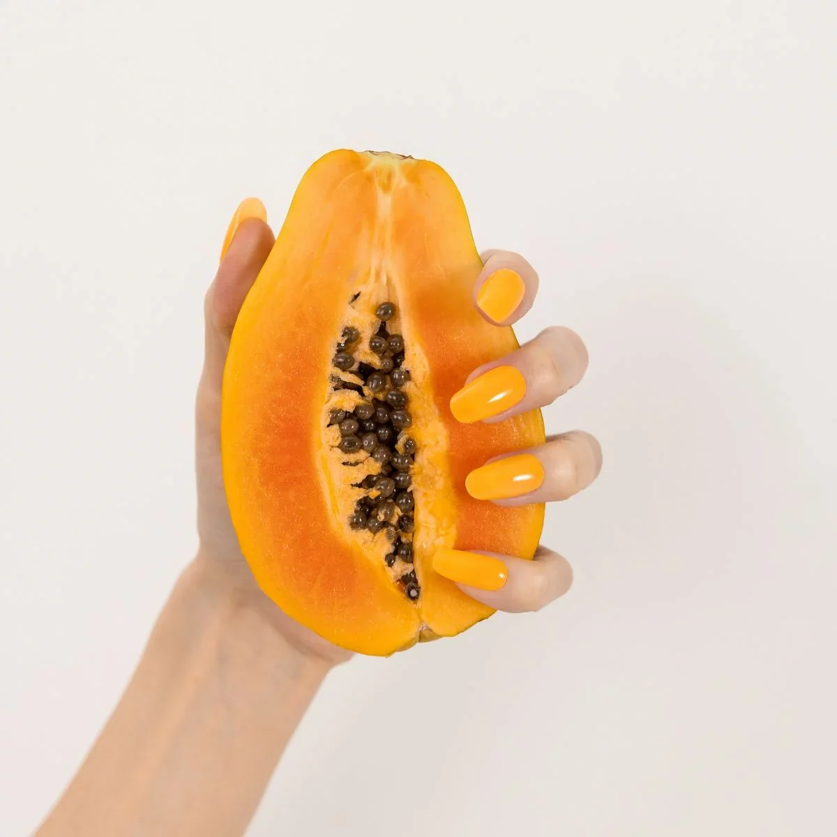 976 Jelly Papaya - Semilac Soak Off Gel / Hybrid Nail Polish - Image 5