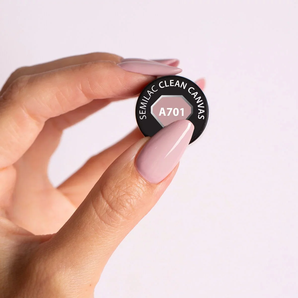 A701 Clean Canvas - Semilac Soak Off Gel / Hybrid Nail Polish - Image 3