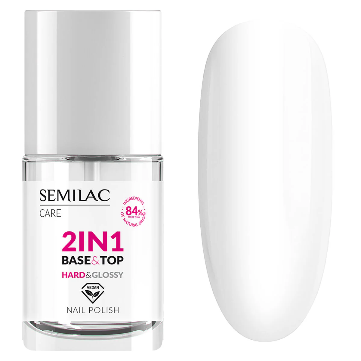 Base / Top 2in1 For Classic Hard & Glossy - Semilac Regular Nail Polish - Image 4