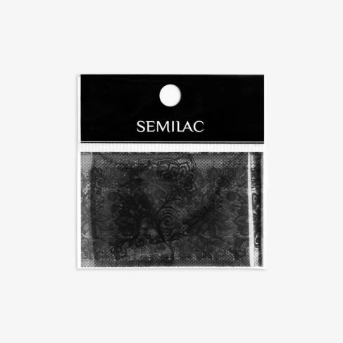 06 BLACK LACE Semilac Nail Transfer Foil