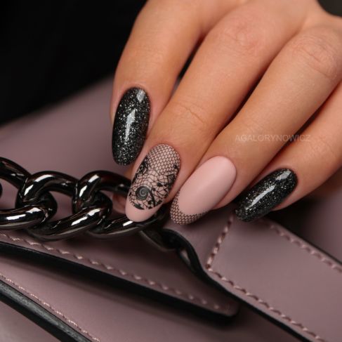 06 BLACK LACE Semilac Nail Transfer Foil - Image 4