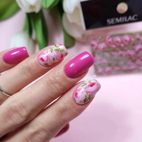 32 BLOOMING FLOWERS Semilac Nail Transfer Foil - Image 2