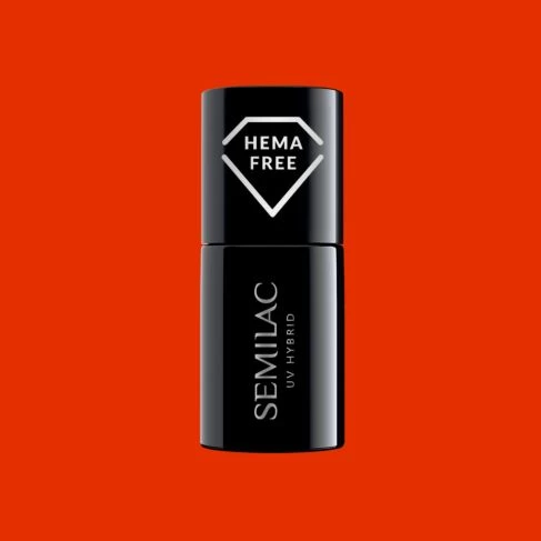 434 OPTIMISTIC RED Semilac Soak Off Gel / Hybrid Nail Polish - EVEN BETTER TOGETHER Collection - Image 6