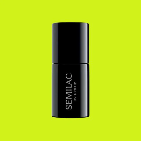 565 NEON YELLOW Semilac Soak Off Gel / Hybrid Nail Polish - Image 5