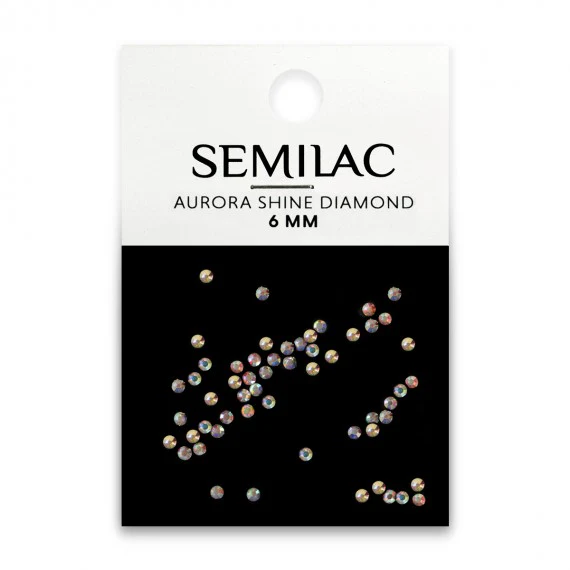 Semilac AURORA SHINE DIAMOND 6MM - Nail Art Decorations 50 PCS