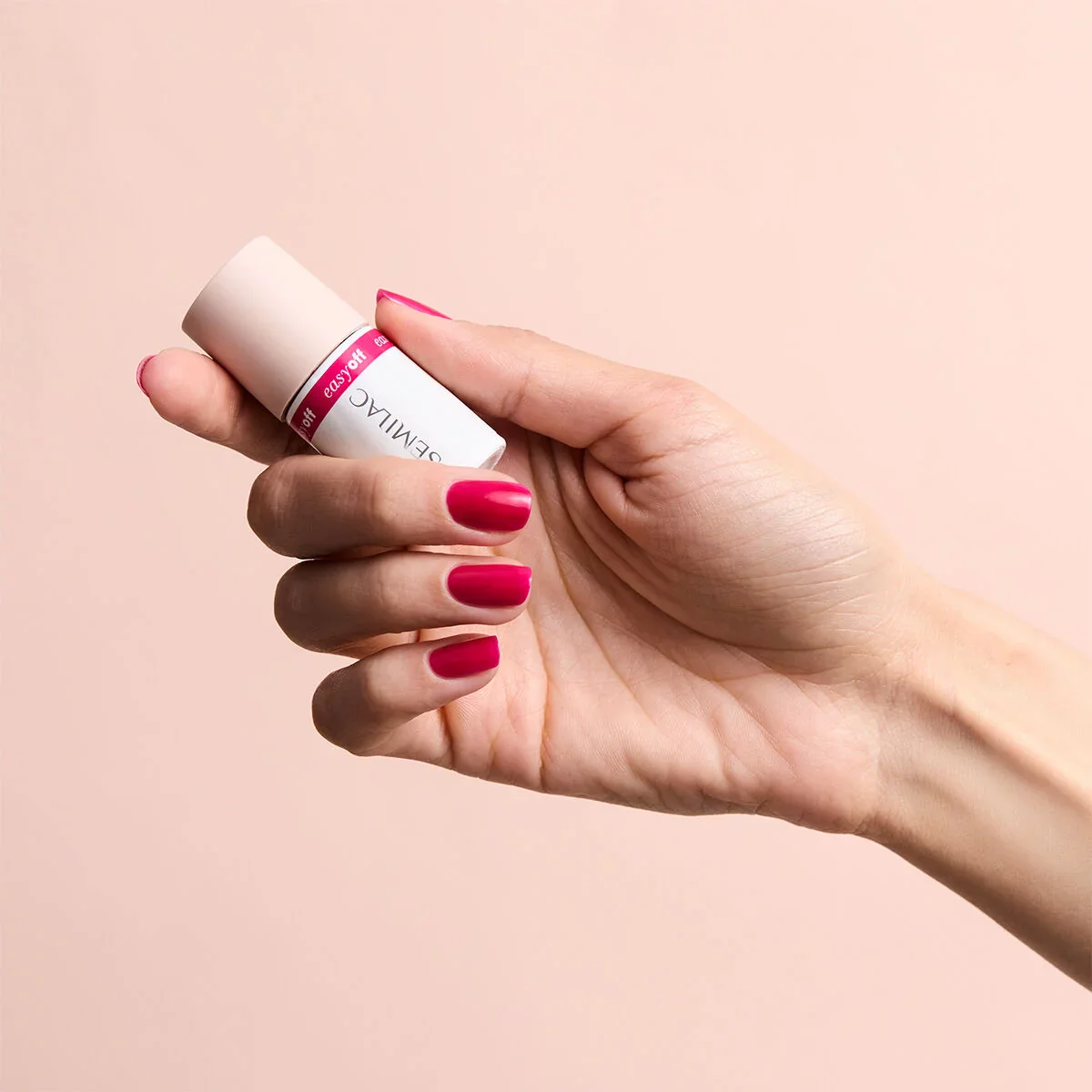 L17 EASY OFF Pink Coral - Semilac Soak Off Gel / Hybrid Nail Polish - Image 3