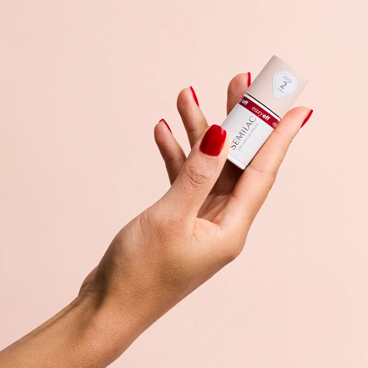 L18 EASY OFF The Red Core - Semilac Soak Off Gel / Hybrid Nail Polish - Image 3