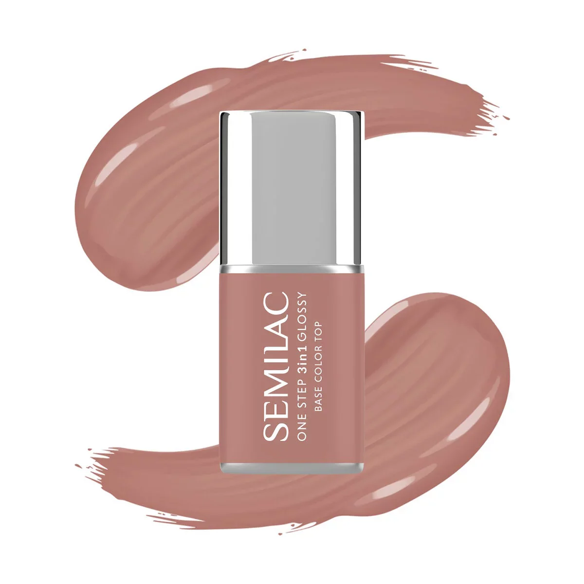S235 Peach Beige - Semilac STEP ONE Hybrid 3IN1 Gel / Hybrid Nail Polish - Image 6