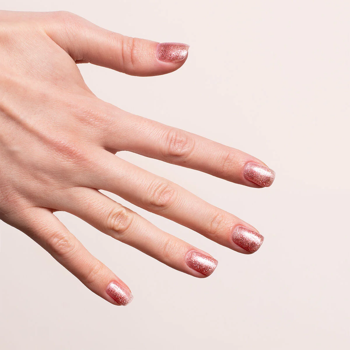 S250 Glitter Pink - Semilac STEP ONE Hybrid 3IN1 Gel / Hybrid Nail Polish - Image 4