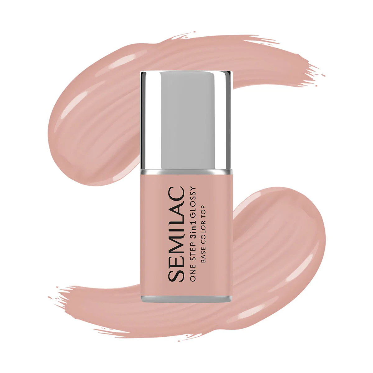 S450 Light Peach - Semilac STEP ONE Hybrid 3IN1 Gel / Hybrid Nail Polish - Image 6
