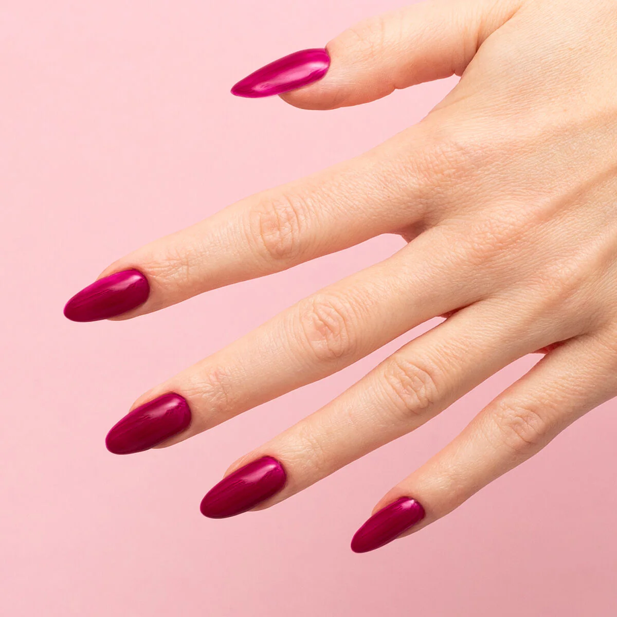 S570 Dark Raspberry - Semilac STEP ONE Hybrid 3IN1 Gel / Hybrid Nail Polish - Image 4