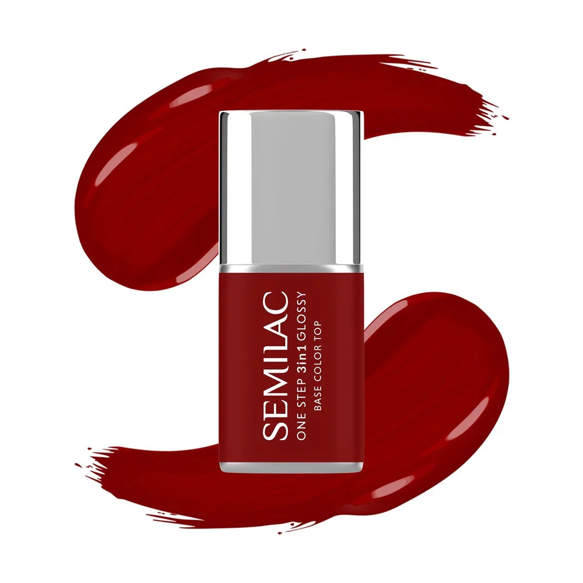 S575 Dark Red - Semilac STEP ONE Hybrid 3IN1 Gel / Hybrid Nail Polish - Image 2