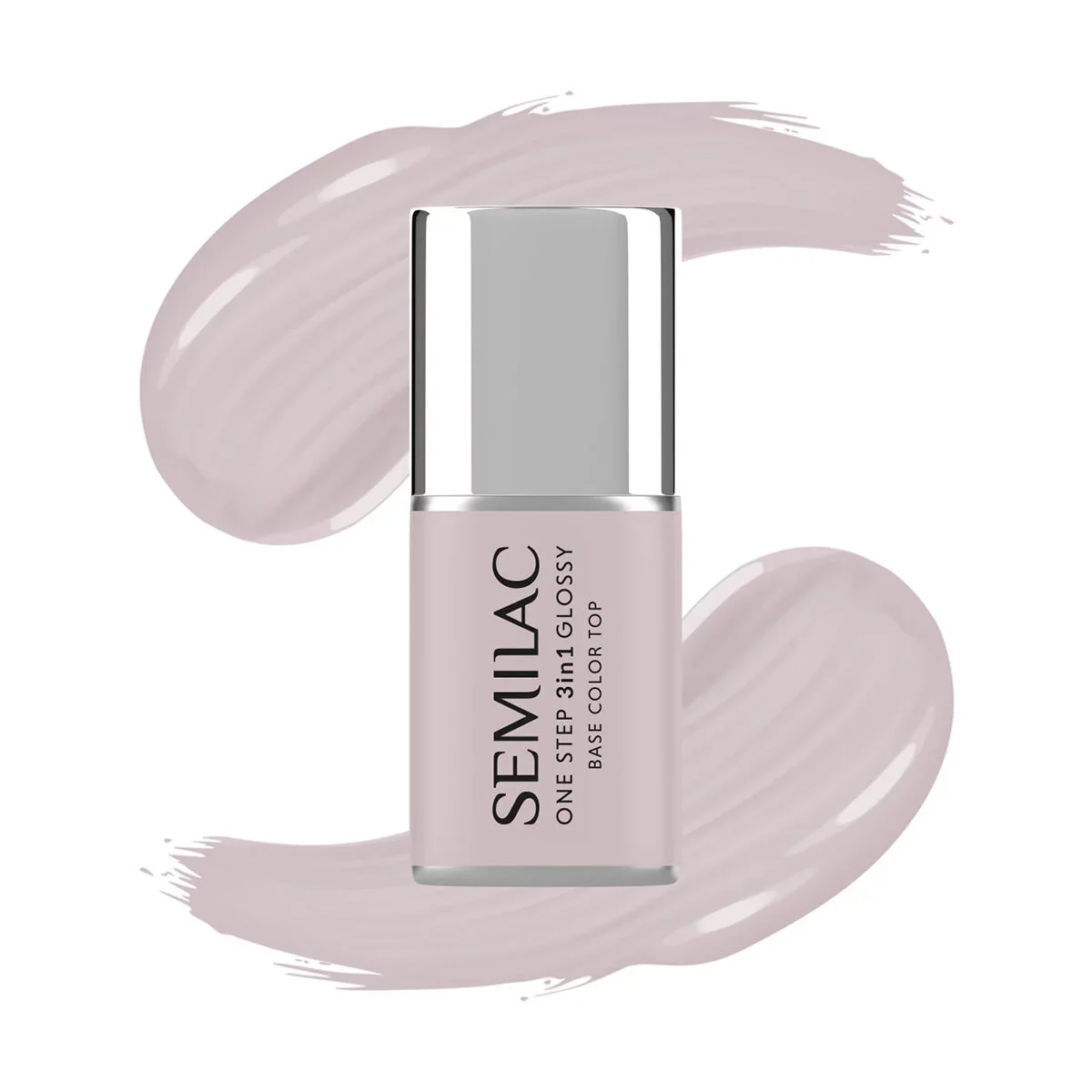 S610 Barely Pink - Semilac STEP ONE Hybrid 3IN1 Gel / Hybrid Nail Polish - Image 6