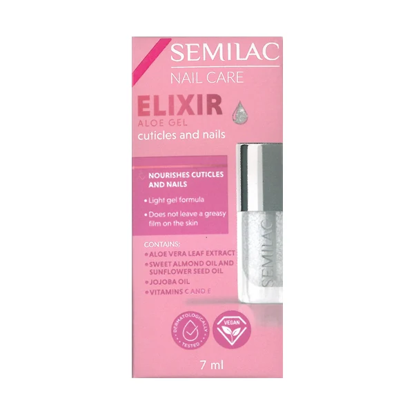 Semilac Nail Care Gel Elixir with Aloe 7 ml - Image 2