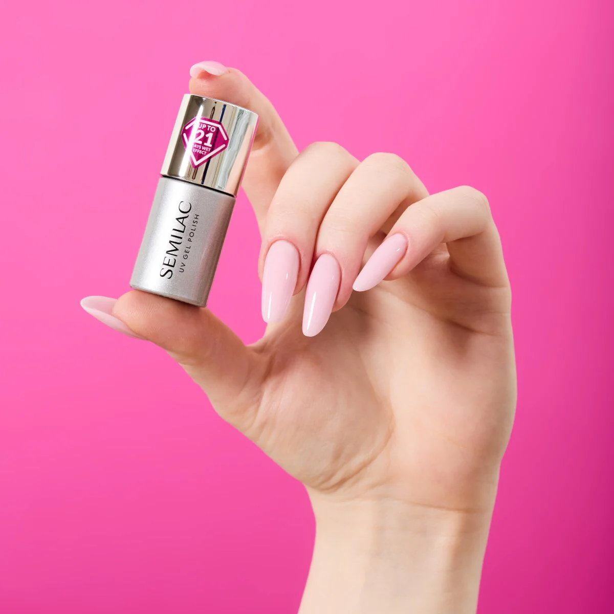 Semilac Top Get Wet - Super Shiny UV Gel / Hybrid Nail Polish - Image 4