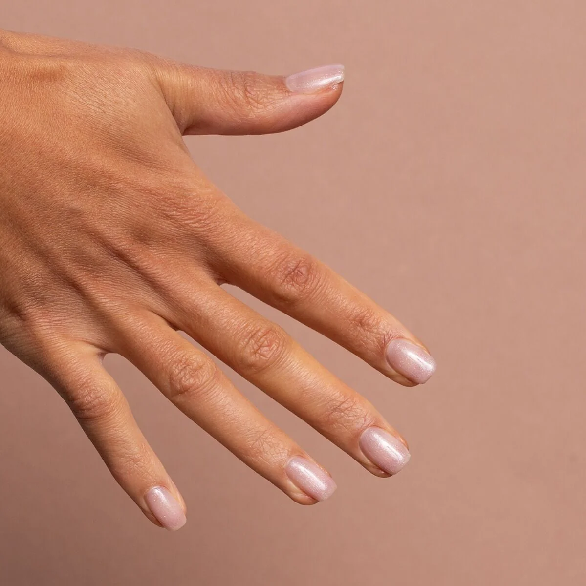 Skin Tone Cover BASE Glitter Beige - Semilac Soak Off Gel / Hybrid Nail Polish - Image 3